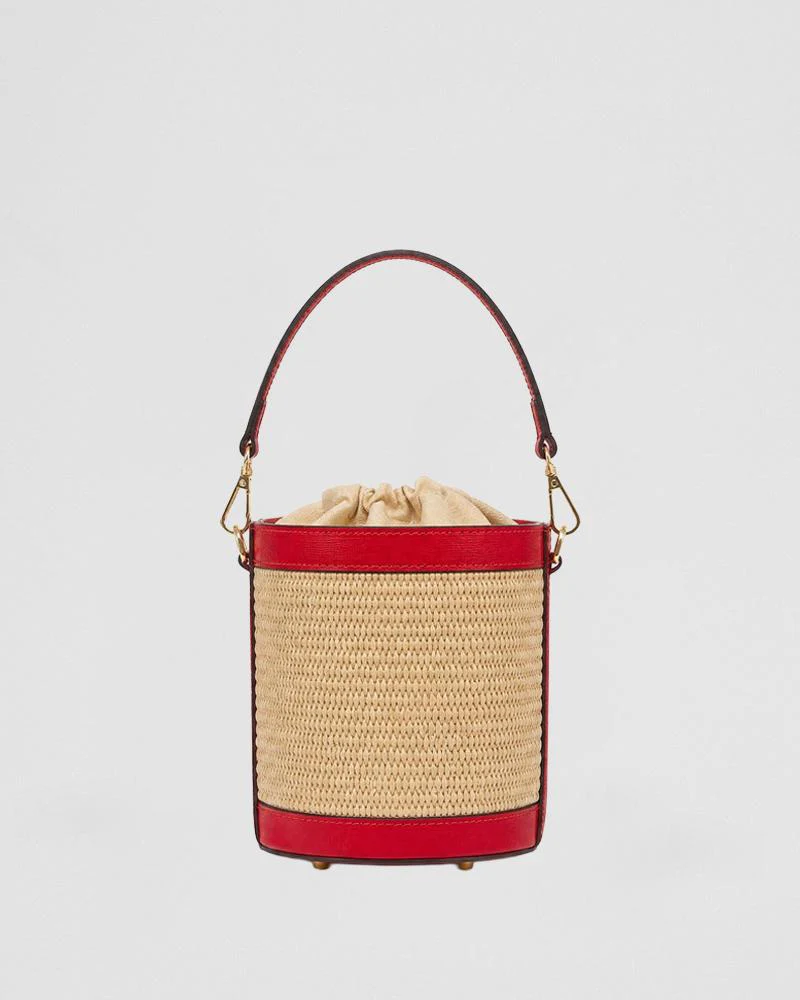 Angèle raffia red