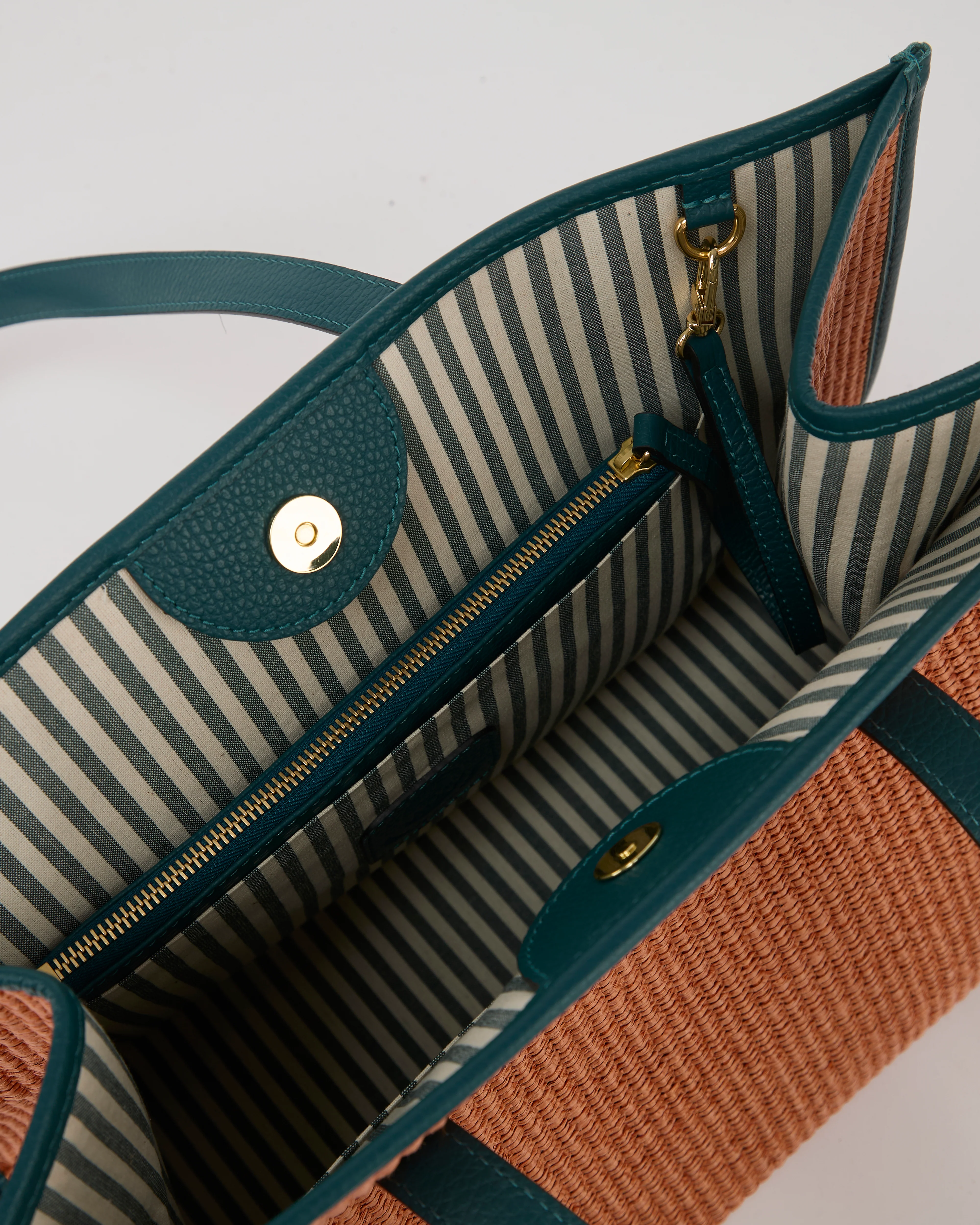 Camille raffia orange teal - Image 3