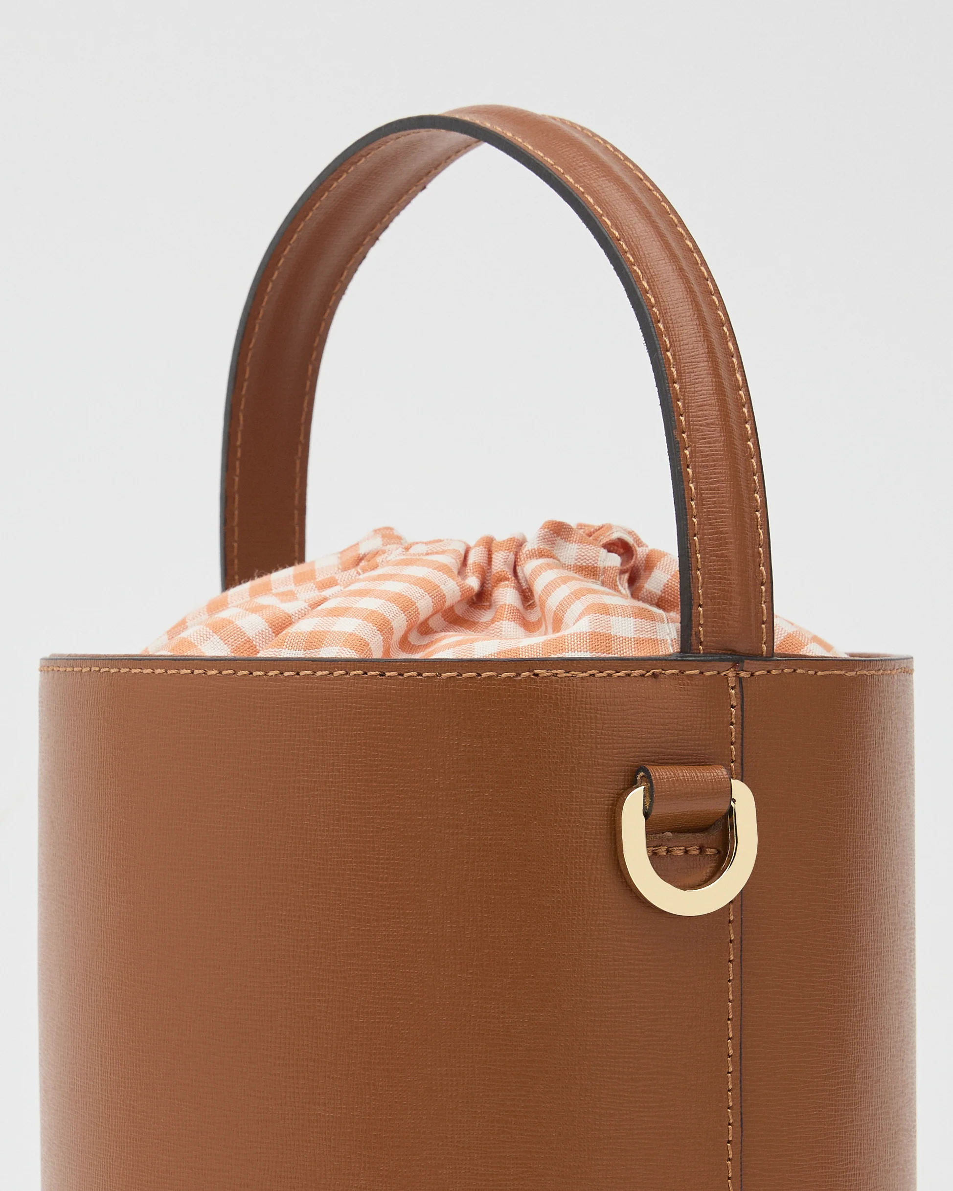 Catherine camel | Vichy orange closure - Image 2