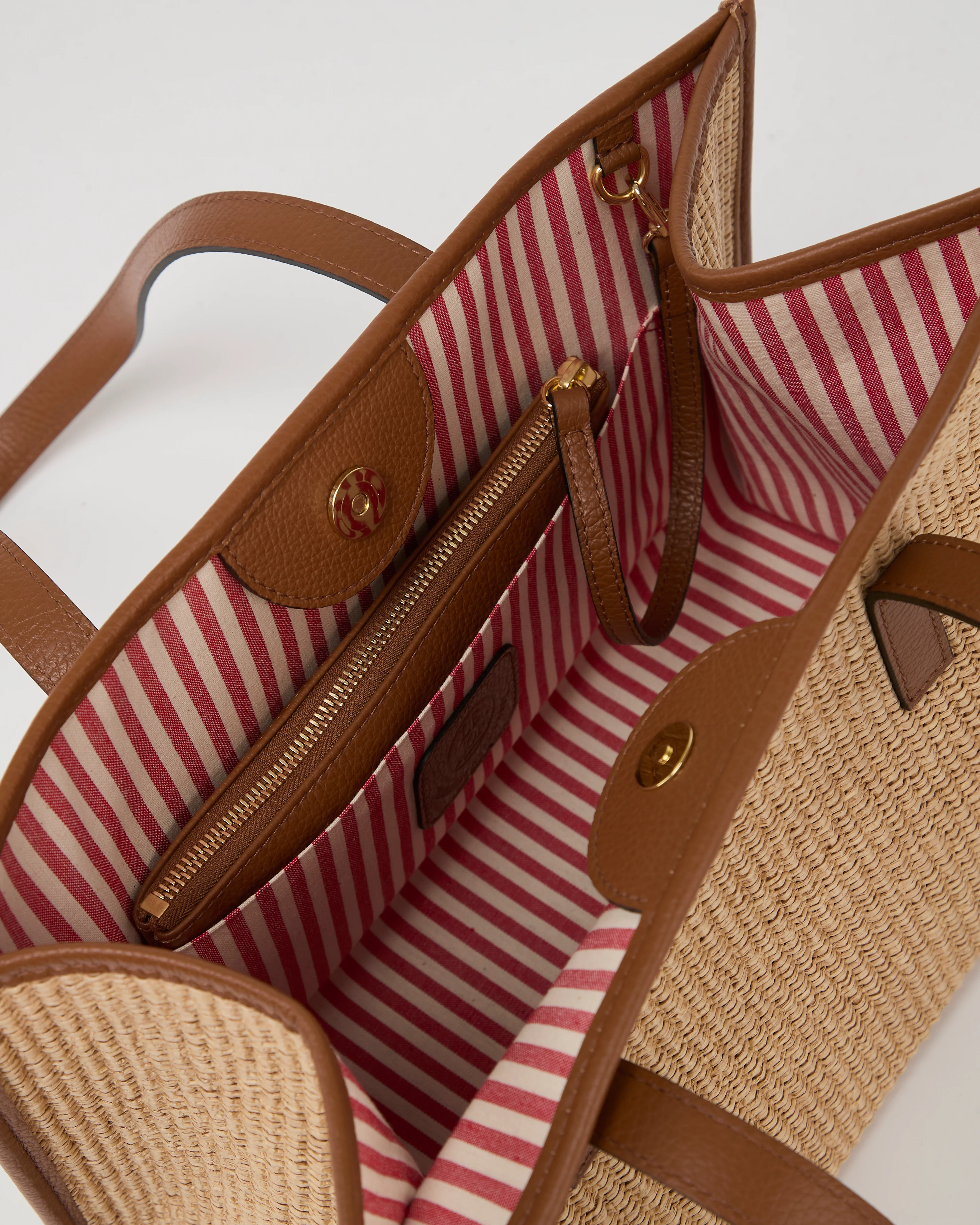 Mini Camille raffia camel - Image 3