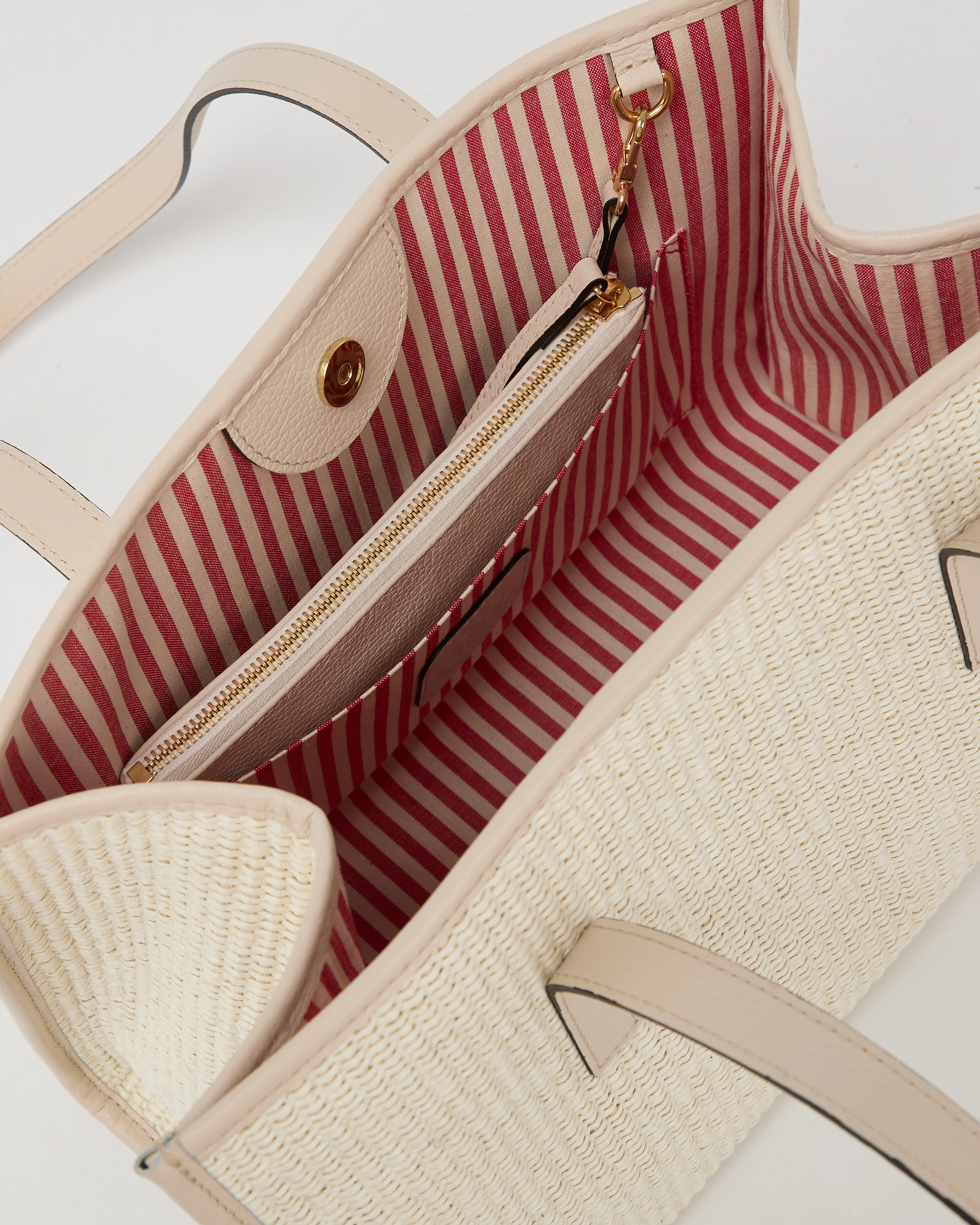 Mini Camille raffia total white - Image 3