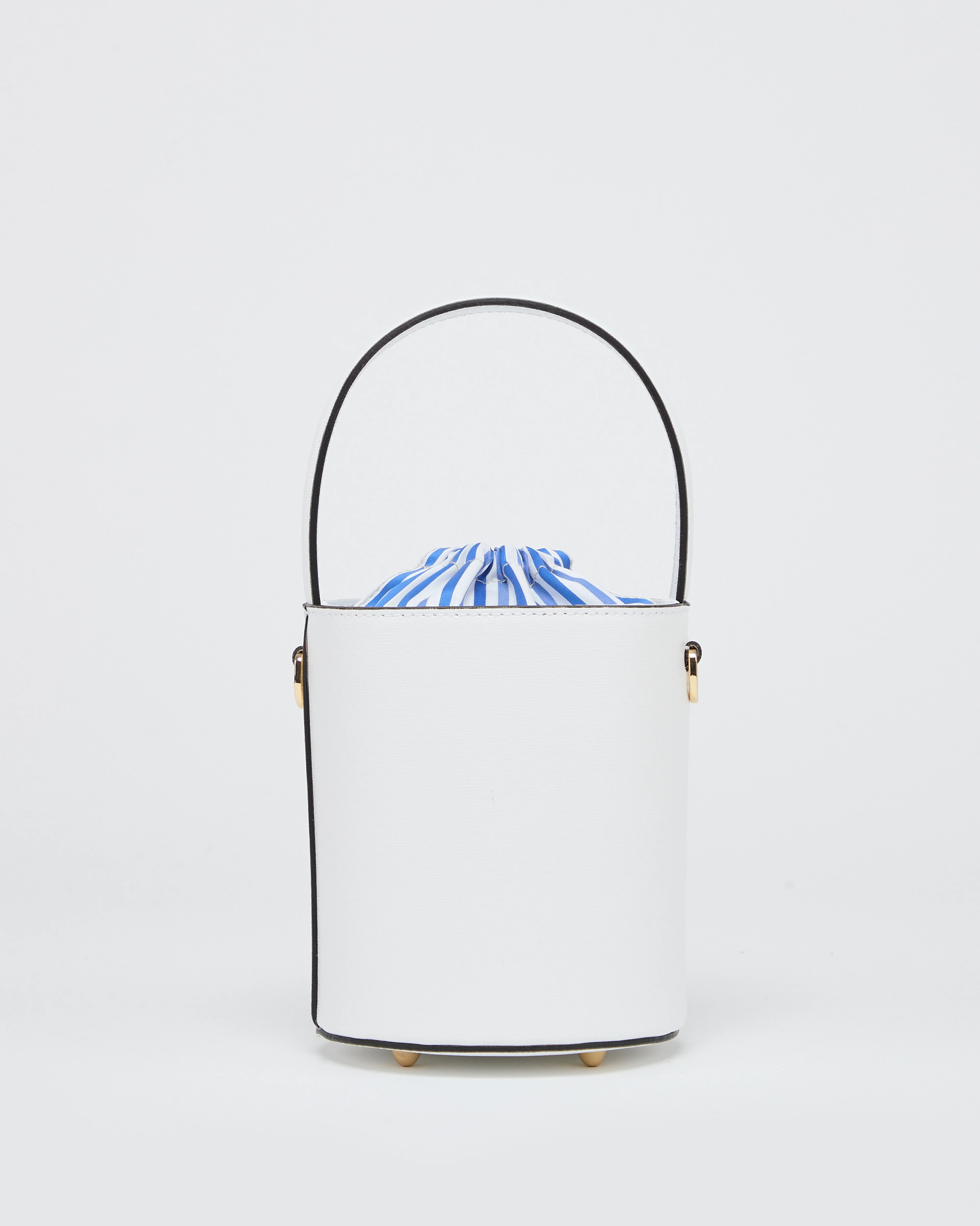Mini Catherine white | blue striped closure