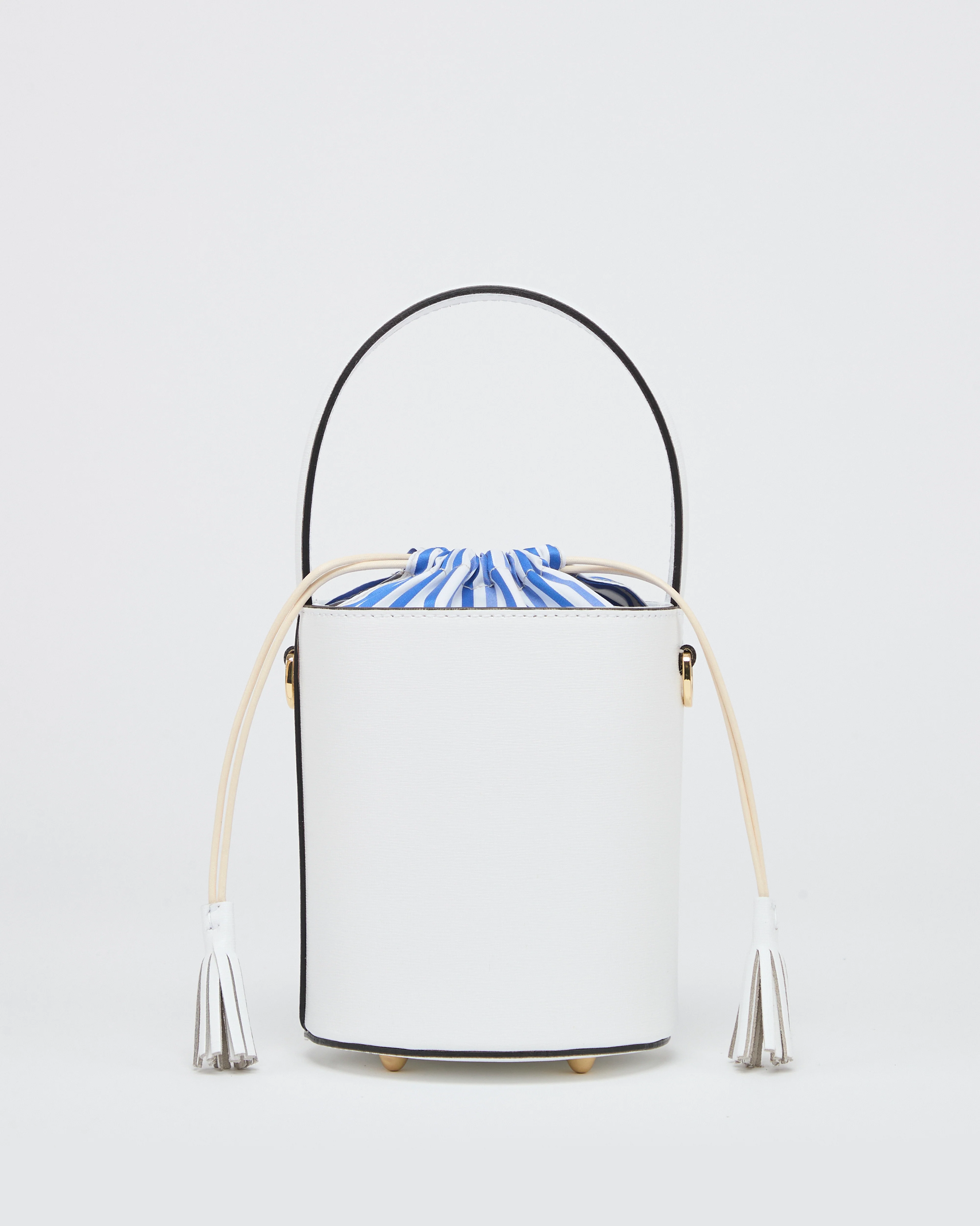 Mini Catherine white | blue striped closure - Image 2