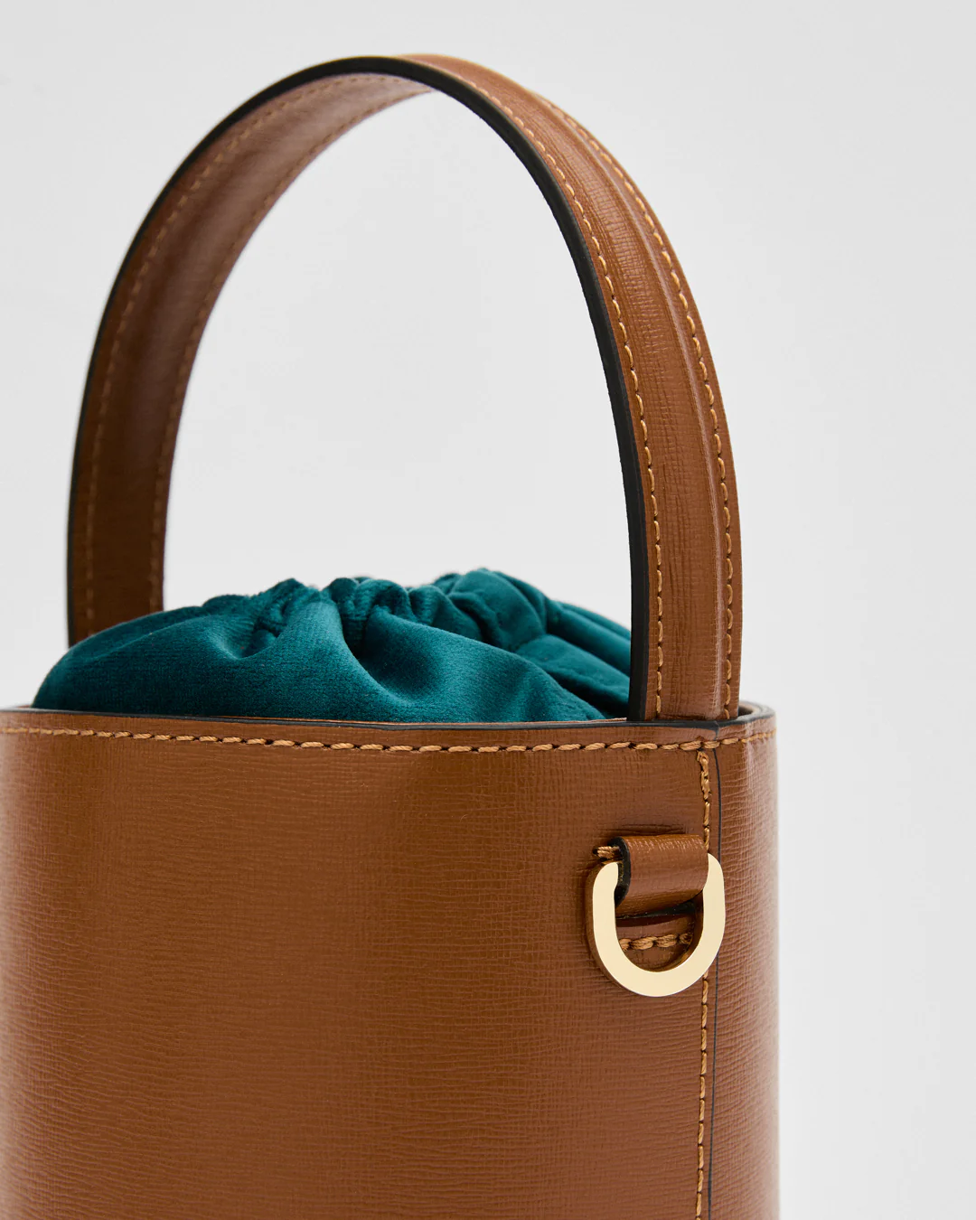 Mini Catherine camel | teal velvet closure - Image 2