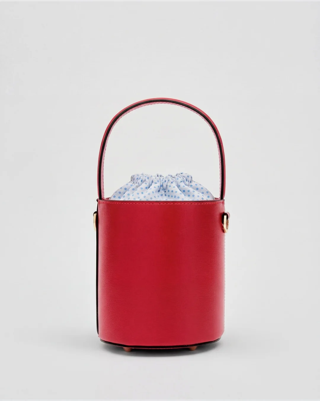 Mini Catherine red | Light Blue Polka Dot Closure