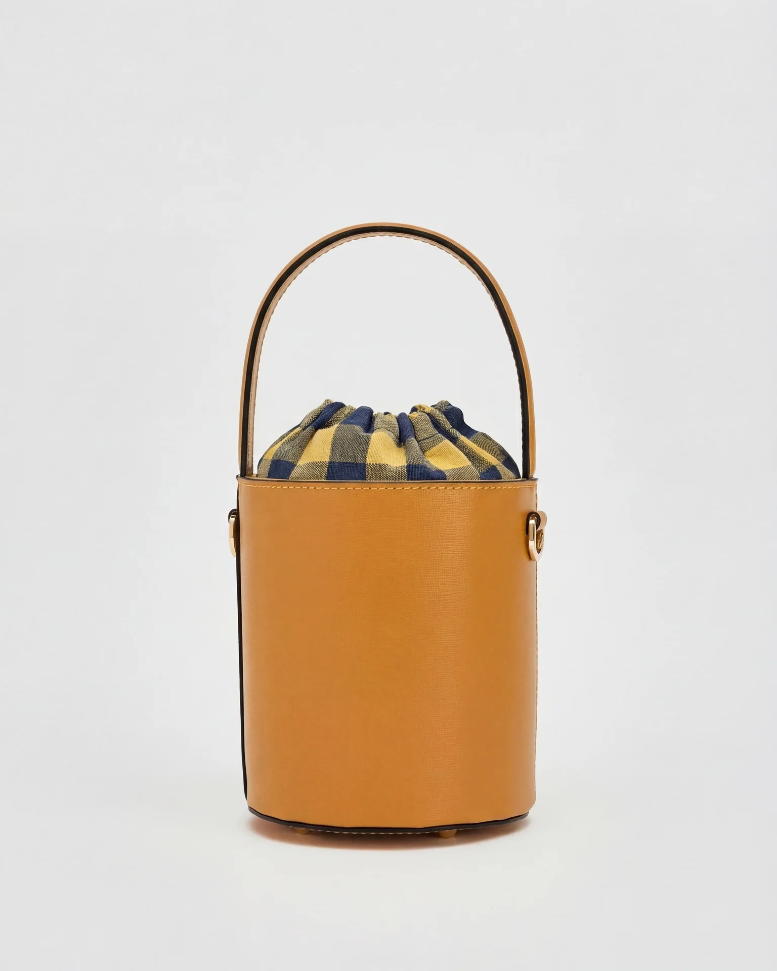 Mini Catherine mustard | Navy and mustard check closure