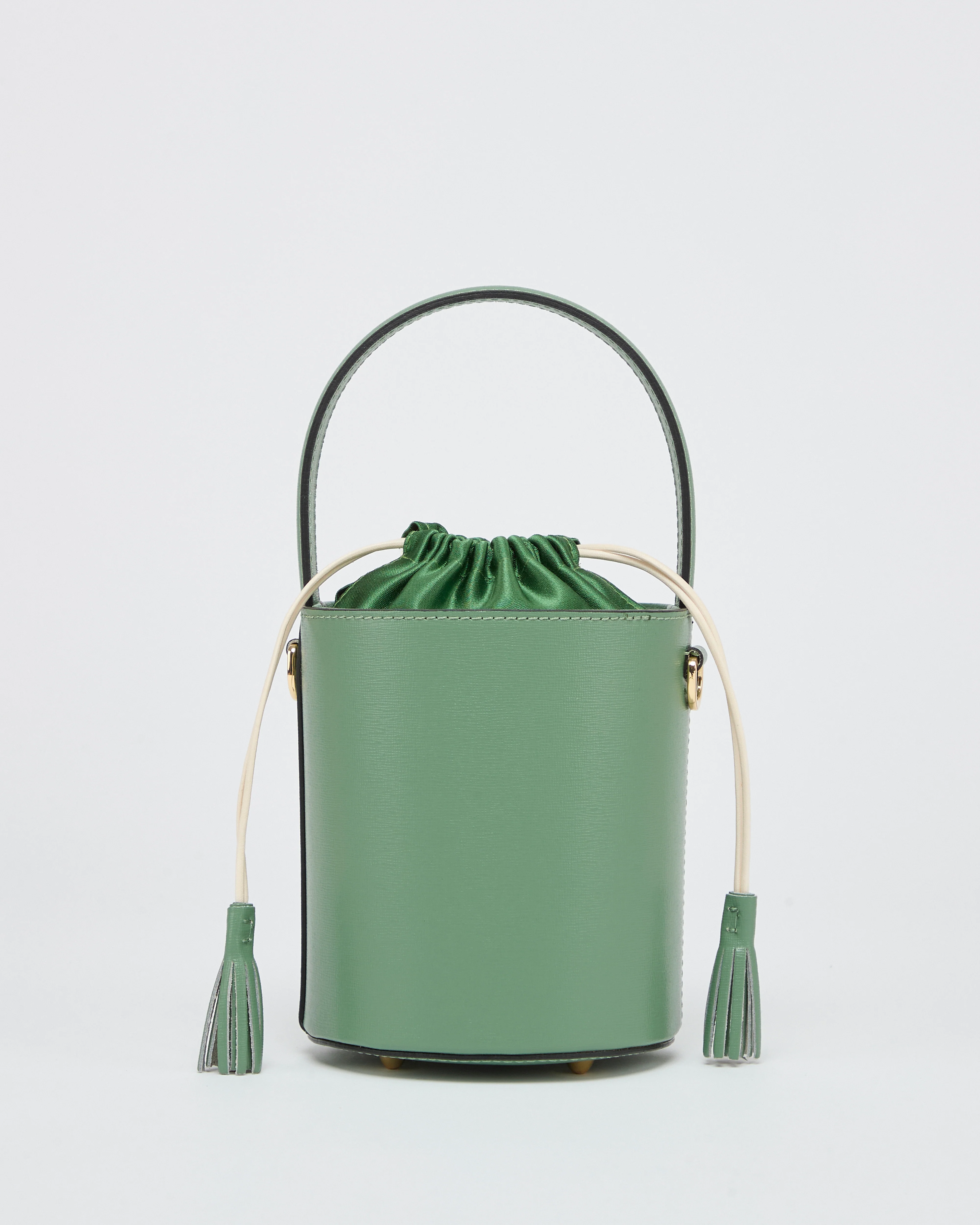 Mini Catherine sage green | green satin closure - Image 2