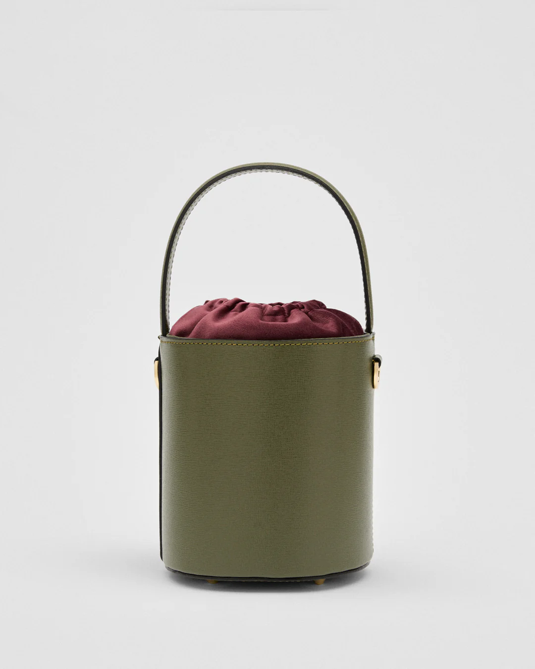 Mini Catherine olive green | velvet burgundy closure
