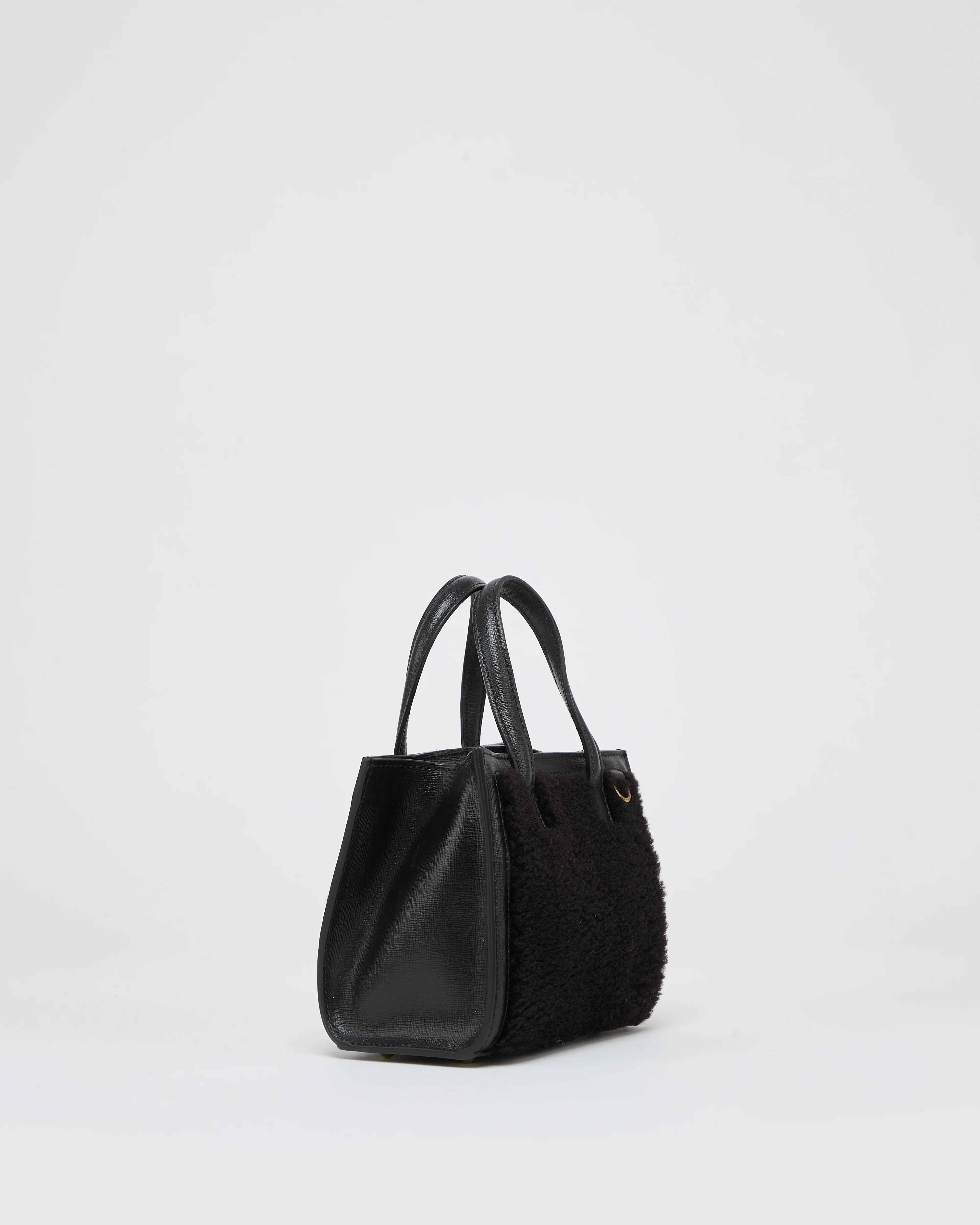 Mini Sophie shearling total black - Image 2